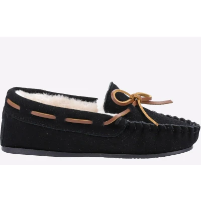 Image of Hush Puppies Addison Slipper, Black, 3 UK Child