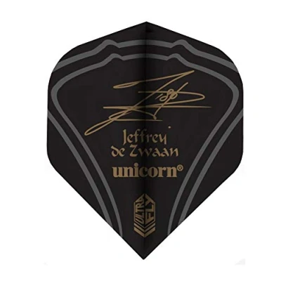 Image of Unicorn UltraFly Dart Flights Jeffrey de Zwaan &#039;The Black Cobra&#039; Snake Head Design Ultra Durable 100 Micron Polyester PET Big Wing Shape