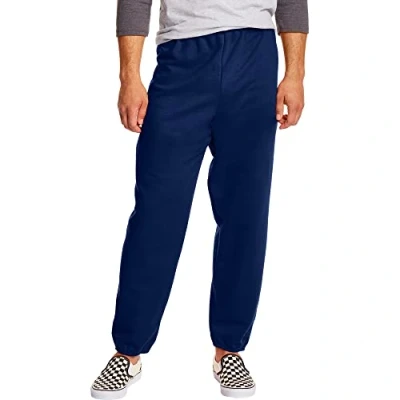 Image of Hanes Men&#039;s EcoSmart Non Pocket Sweatpant, Navy, Large