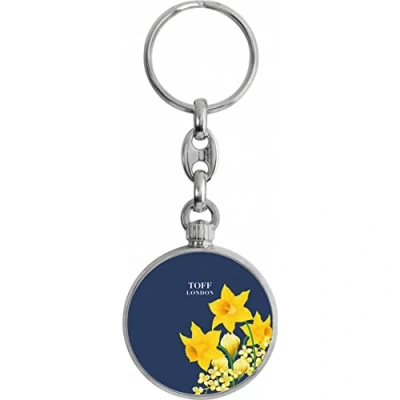 Image of Toff London Yellow Daffodil Flower Keyring