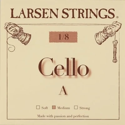Image of Larsen cello strings Original Fractional small sizes A 1/8 Medium