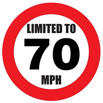 Image of 70 mph Speed Restriction Vinyl Sticker Lorry Van Car