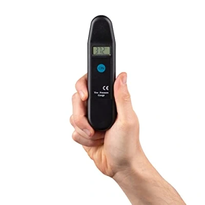 Image of Jazooli Tyre Pressure Gauge Monitor Digital LCD Car Van Lorry Truck Motorcycle Bike Motorbike Auto Tire Maintenance Air Puncture Reader Tester Tool 0 100 PSI / 7 Bar
