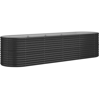 Image of vidaXL Garden Raised Bed Powder coated Steel 296x80x68 cm Anthracite