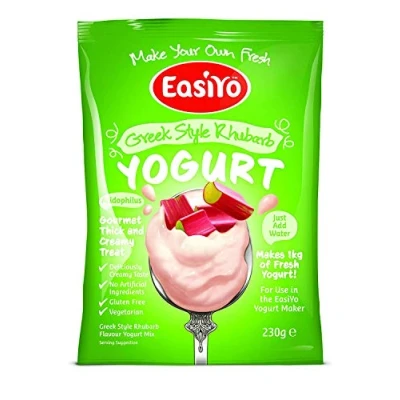 Image of EasiYO Greek Style Rhubarb Yogurt Mix 1 x 230g Sachet