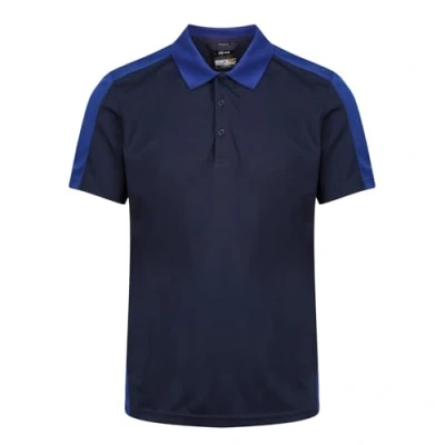 Image of Regatta Professional Contrast Coolweave Wicking Polo Shirt, Black/Sealgr, XS