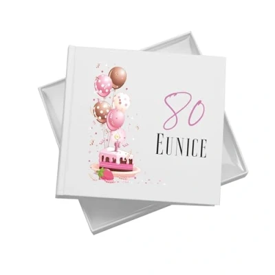 Image of Personalised 80th Birthday Gifts for Her Photo Album