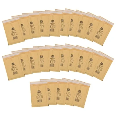 Image of AB Tools 25pk Genuine Gold Jiffy Bag Airkraft Bubble Padded Mail Envelope Size 0
