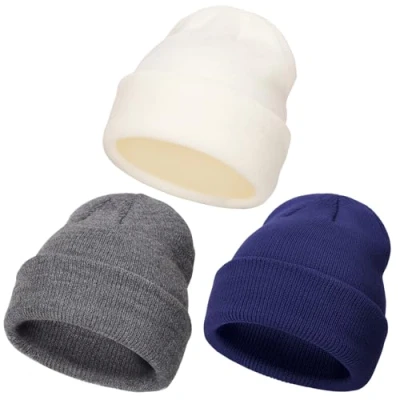 Image of DRESHOW 3 Pieces Toddler Beanie Kids Winter Hats Children Soft Knit Unisex Hat for Baby Boys Girls Warm Cap Beanies Months 6 Years