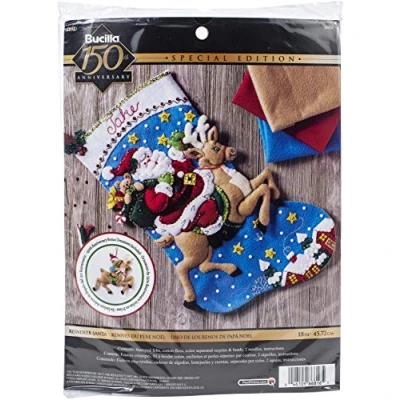 Image of PLAID ENTERPRISES FELT STOCKING KIT REINDEER, multicolour, One Size