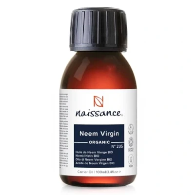 Image of Naissance Organic Cold Pressed Neem (no. 235) 100ml Pure, Natural, Unrefined, Certified Organic, Vegan, No GMO