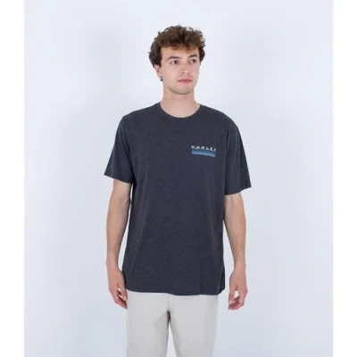 Image of Hurley T Shirt Short Sleeve Men Everyday Throwback Black Heather