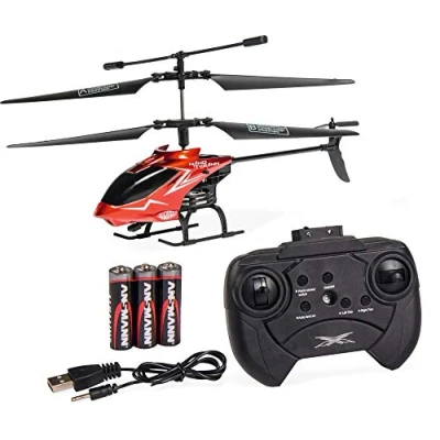 Image of Carson 500507070 Tyrann Nano Tyrant Mini RC Helicopter, Robust RTF (Ready to Fly) Model for Beginners, with 2 Channel IR Remote Control, Children from 8 Years, red