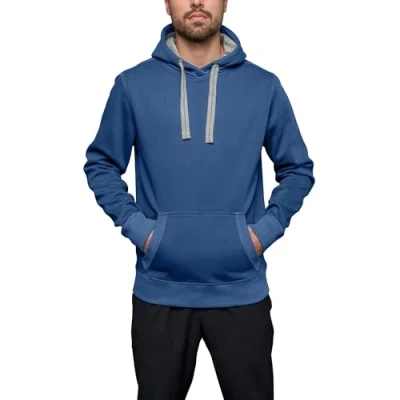 Image of HRM Men&#039;s Unisex Sweat Sports Hoodie, Denim, L