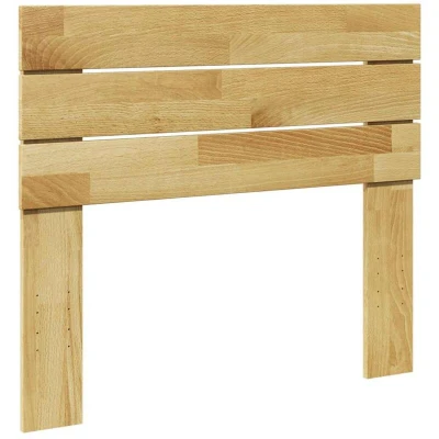 Image of vidaXL Oak Headboard 75cm Solid Wood for Bedroom, Reading Support, 77x3x79cm