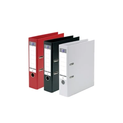 Image of Oxford Set of 3 Smart Lever Arch Files A4 XL Spine 80mm 2 Rings Capacity 750 Sheets Black Red and Blue Polypro Cover