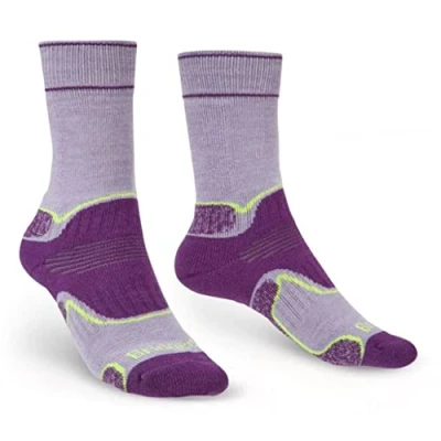 Image of Bridgedale HIKE Midweight Merino Performance Boot Original Women&#039;s Large Lilac/Purple