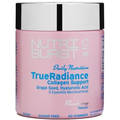 Image of Nutriburst True Radiance Vegan Collagen Booster Gummies 60 Count Enhanced with Liposomal Vitamin C for Healthy Skin, Hair &amp; Nails