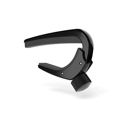 Image of D&#039;Addario Guitar Capo for Acoustic and Electric Pro Adjustable Tension Accessories Works 6 String 12 Guitars Black