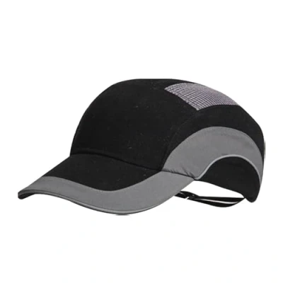 Image of JSP HardcapA1+ Premium Baseball Style EN 812 Bump Cap with 5cm Short Peak Black/Grey (ABS000 005 000)