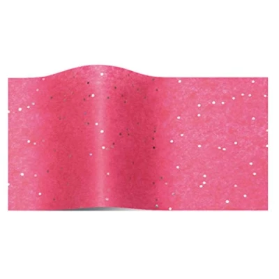 Image of 5 HOT PINK GEMSTONE WRAPPING TISSUE PAPER SHEETS LUXURY SPARKLY GLITTER GEM 35x45cm