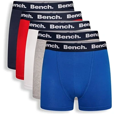 Image of Bench Mens &#039;Acura&#039; Cotton Boxer Shorts, 5 Pack, L, Assorted Colours