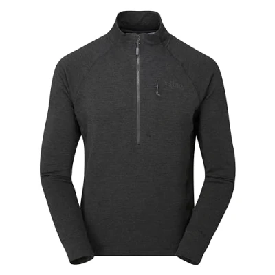 Image of Rab Men&#039;s Nexus Pull On Lightweight Fleece Jacket for Trekking &amp; Climbing Black Medium