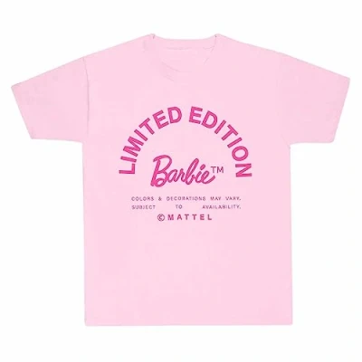 Image of Official Licence Barbie Limited Edition Unisex T Shirt Light Pink