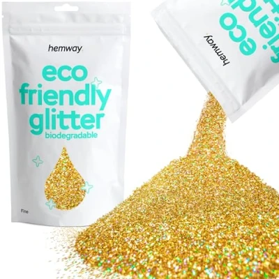Image of Biodegradable Glitter Gold Holographic Eco Friendly Plant Based Bio Fine for Face Body Hair Craft Resin Festival Makeup Eyeshadow 100g / 3.5oz
