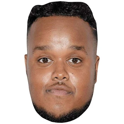 Image of Chunkz (Beard) Celebrity Mask, Flat Card Face, Fancy Dress Mask
