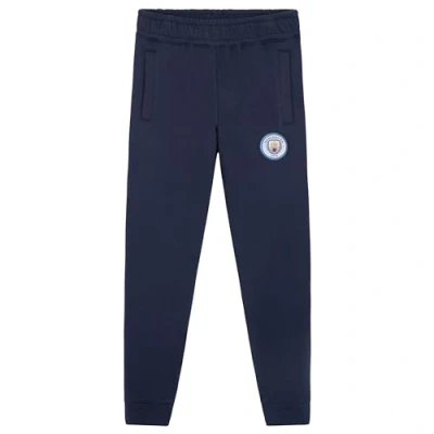 Image of Manchester City F.C. Boys Sweatpants with 2 Pockets Cuffed Ankles (Navy, 13 14 Years)