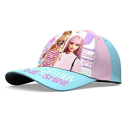 Image of Barbie Polyester Baseball Cap, Sky Blue Classic Sun Protection Hat for Girls Gift, Breathable Cap Kids Sports School 3+ Years Outdoor
