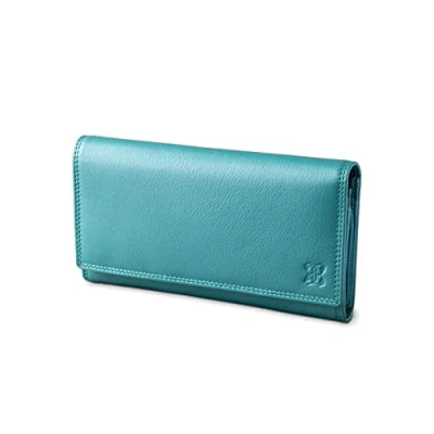 Image of Lakeland Leather Real Large Purse in Teal Green