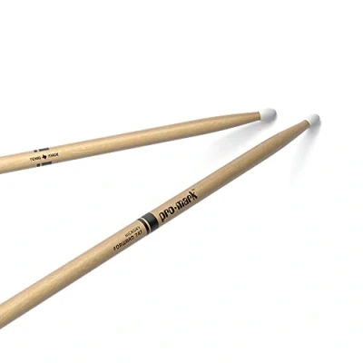Image of ProMark Drum Sticks Classic Forward 747B Drumsticks Set Oval Nylon Tip Hickory Consistent Weight and Pitch 1 Pair