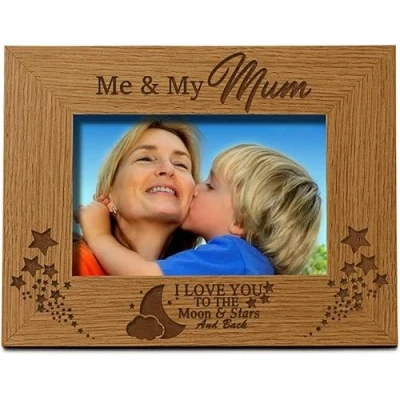 Image of ukgiftstoreonline Me and My Mum Love You To The Moon Photo Frame Gift (4 x 6 Inch)