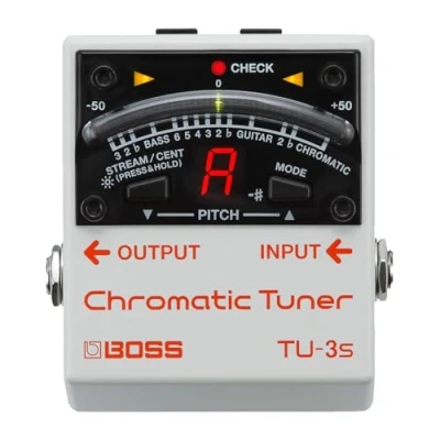 Image of BOSS Tu 3S Chromatic Tuner Pedal, 21 Segment Led Meter with Brightness Control