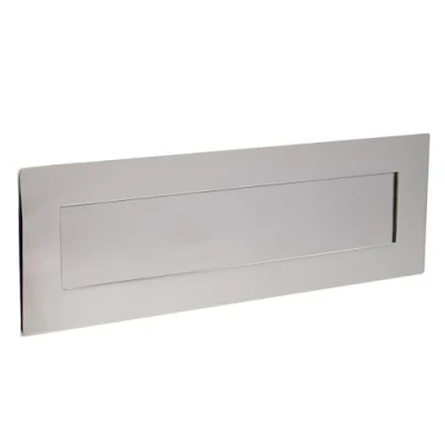 Image of Polished Stainless Steel Front Door Letter Plate 305mm x 102mm
