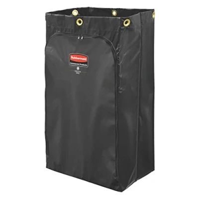 Image of Rubbermaid Commercial Executive Series Cleaning Cart Bag, 24 Gallon, Black, 1966720