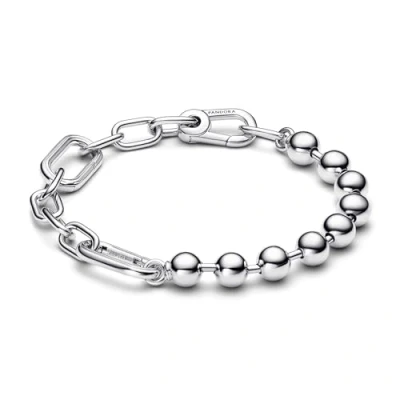 Image of Pandora ME Sterling silver bead and link bracelet, 1