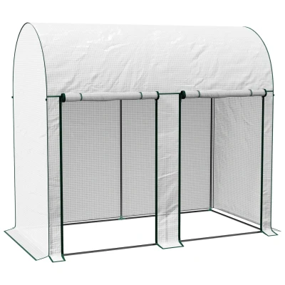 Image of Outsunny 200 x 100 178cm Small Tomato Greenhouse with Roll up Zipped Doors