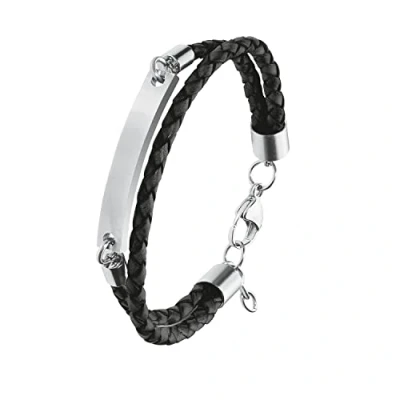Image of s.Oliver Ident bracelet stainless steel men arm jewelry, 20+2 cm, silver, Comes in jewelry gift box, 2020903