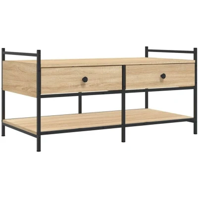 Image of vidaXL Coffee Table Sonoma Oak 99x50x50 cm Engineered Wood