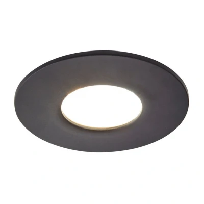 Image of Spa Rhom LED Fire Rated Downlight 8W Dimmable IP65 Tri Colour CCT Satin Black