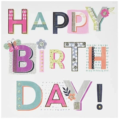 Image of UK Greetings Birthday Card For Her/Female Friend With Envelope Lovely Design
