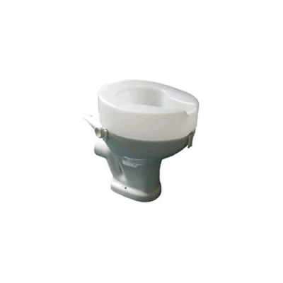 Image of Aidapt 100mm (4&quot;) Elevation Raised Comfortable Toilet Seat Easy Fit White