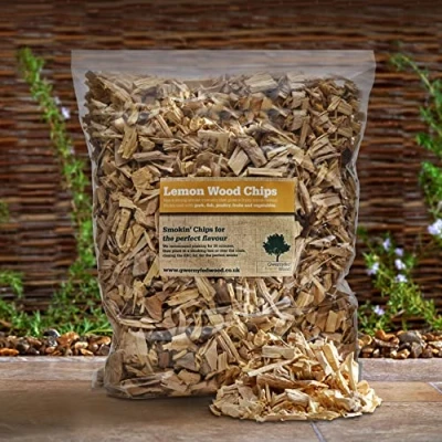 Image of Smoking/Smoker Wood Chips Jumbo 4.5 Litre Bag (24 Great Flavours 100% Natural Nothing Added) Smoking Food in a Smoker/BBQ Many from our own Woodland (Lemon)