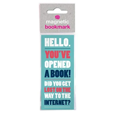 Image of Brainbox Candy Funny &#039;Hello&#039; Magnetic Bookmark Perfect Little Birthday Present Gift for Him Her Friends Book Lovers Bookworms Stocking Fillers