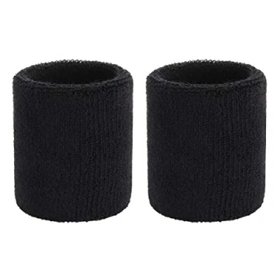 Image of ONUPGO Headband Sports Sweatbands Wristbands Terry Cloth Striped Head Band/Wrist Band Set Athletic Exercise Basketball Headbands Moisture Wicking Sweat Absorbing