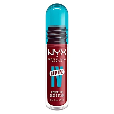Image of NYX Professional Makeup Lip IV Hydrating Gloss Stain, Gloss, Up to 12HR Hydration, High Pigment, Wet Shine Finish, Hydra Honey