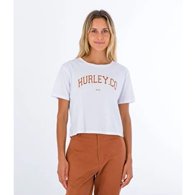 Image of Hurley Women&#039;s H20 Dri University Tee T Shirt, White, S